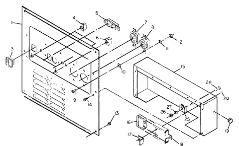 Receptacle Panel Diagram and Parts List for 9076-0-G7000E,TTI  Briggs and Stratton Generator